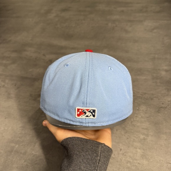 Salem Red Sox Hat New Era Cap 7 1/4 Navy‎ Red MiLB Boston Farm Team 59Fifty - Picture 5 of 7